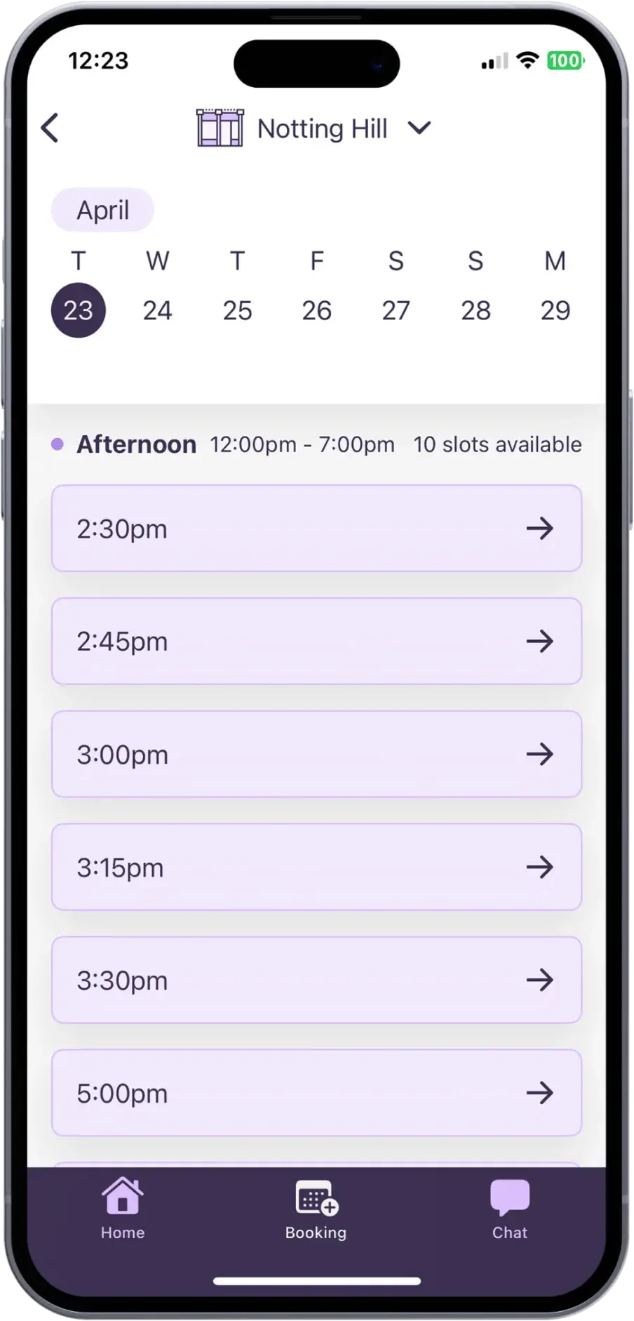 A mobile phone showing the Creature Comforts app