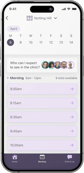 Creature comforts mobile application displayed on a mobile phone. 